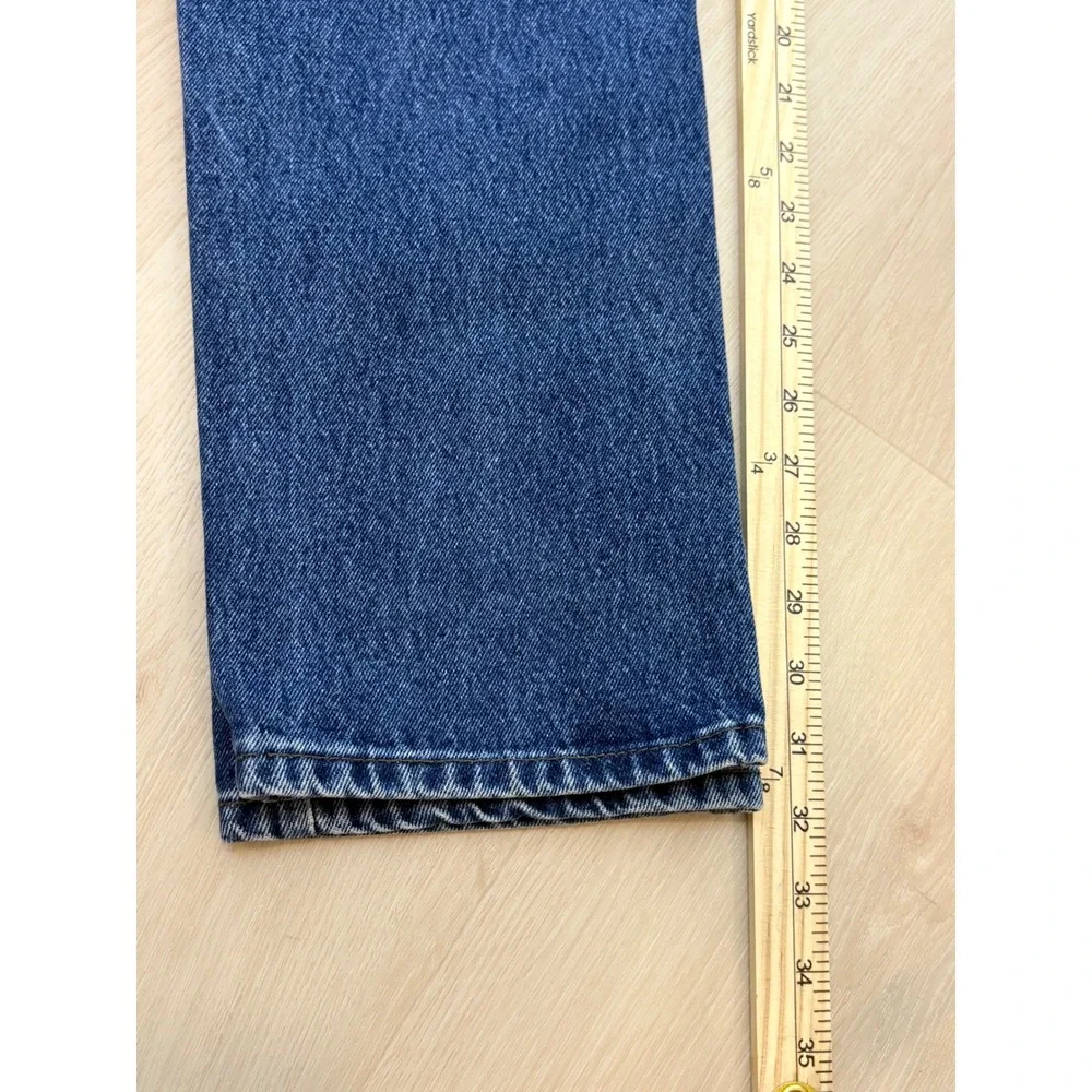 Posted Slim Jeans Womens 7/8 Blue High Waisted Straight Leg Denim Vintage
